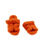 Chypre sandals orange shearling size 36
