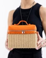 Loro Piana Extra Pocket L19 North-South wicker bag - Image 3