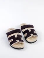 Hermés chypre sandal Marron Ébène / Écru Size 40