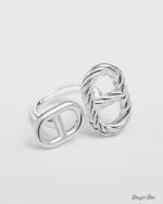 Hermès Chaine d'ancre Alea II twisted ring size 54 - Image 5