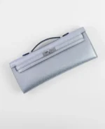 Hermès Kelly Cut Argent Chevre Chamkilight PHW - Image 4