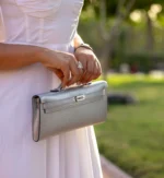 Hermès Kelly Cut Argent Chevre Chamkilight PHW - Image 14