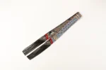 Hermes Les Voitures Nouvelles leather fringes Twilly Bleu / Rouge H / Marron Glacé